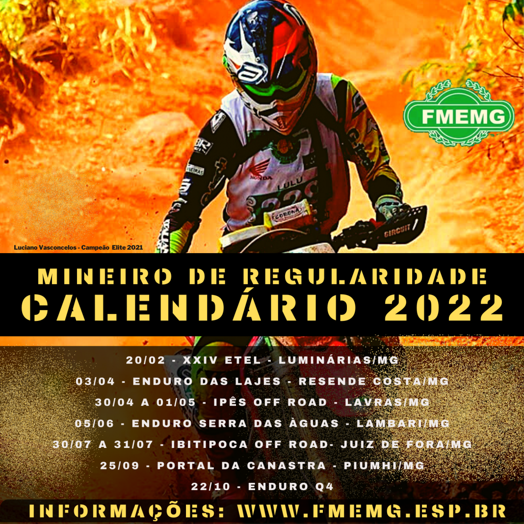 Confira O Calend Rio Do Campeonato Mineiro De Regularidade